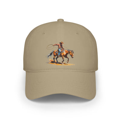 Cowboy Rodeo Low Profile Baseball Cap, Western Hat, Casual Outdoor Cap, Gift for Cowgirls, Vintage Style Cap
