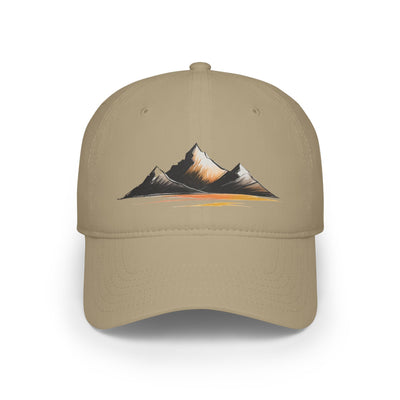 Mountain Sunset Low Profile Baseball Cap | Outdoor Gear, Hiking Hat, Adventure Headwear, Travel Accessory, Gift for Nature Lovers