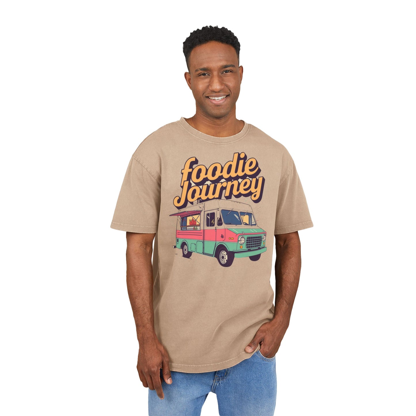 Foodie Journey Tee — Vintage Food Truck Acid Wash T-Shirt