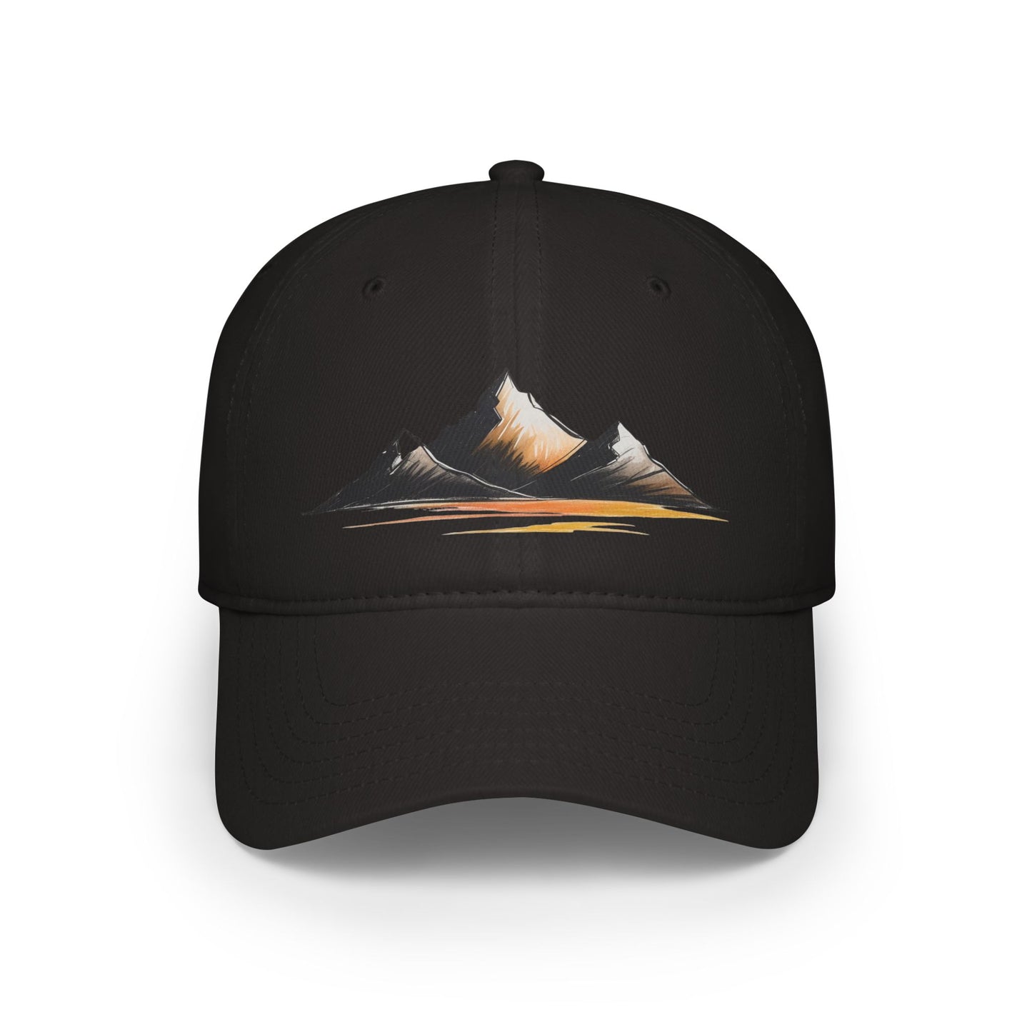 Mountain Sunset Low Profile Baseball Cap | Outdoor Gear, Hiking Hat, Adventure Headwear, Travel Accessory, Gift for Nature Lovers