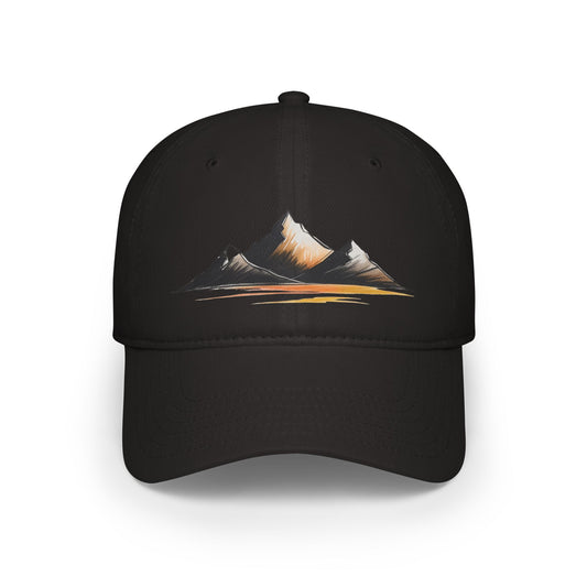 Mountain Sunset Low Profile Baseball Cap | Outdoor Gear, Hiking Hat, Adventure Headwear, Travel Accessory, Gift for Nature Lovers