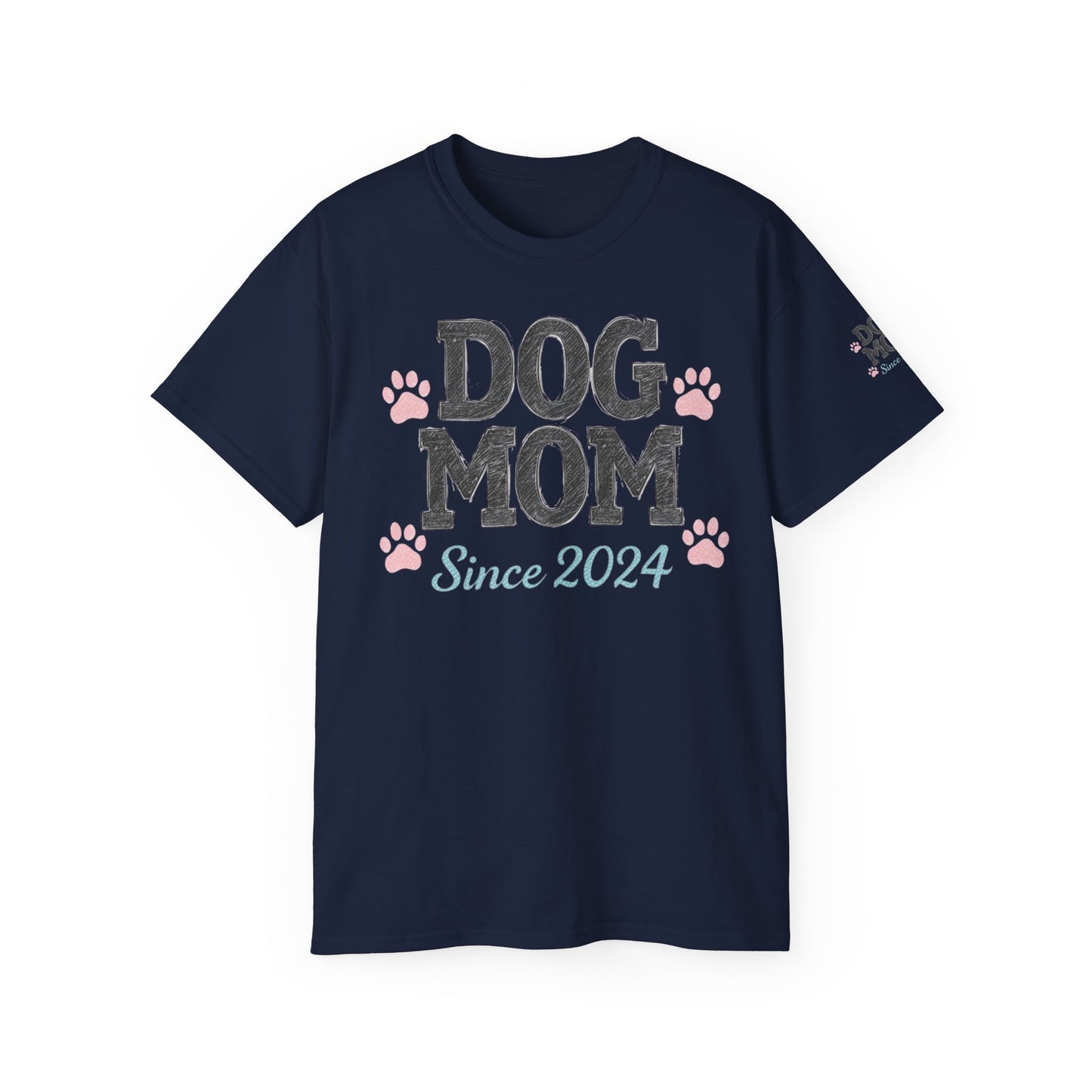 Dog Mom Tee, Cute Dog Lover T-Shirt, Pet Owner Gift, Gift for Dog Lovers, Dog Mom Since 2024 Shirt, Animal Lover Apparel