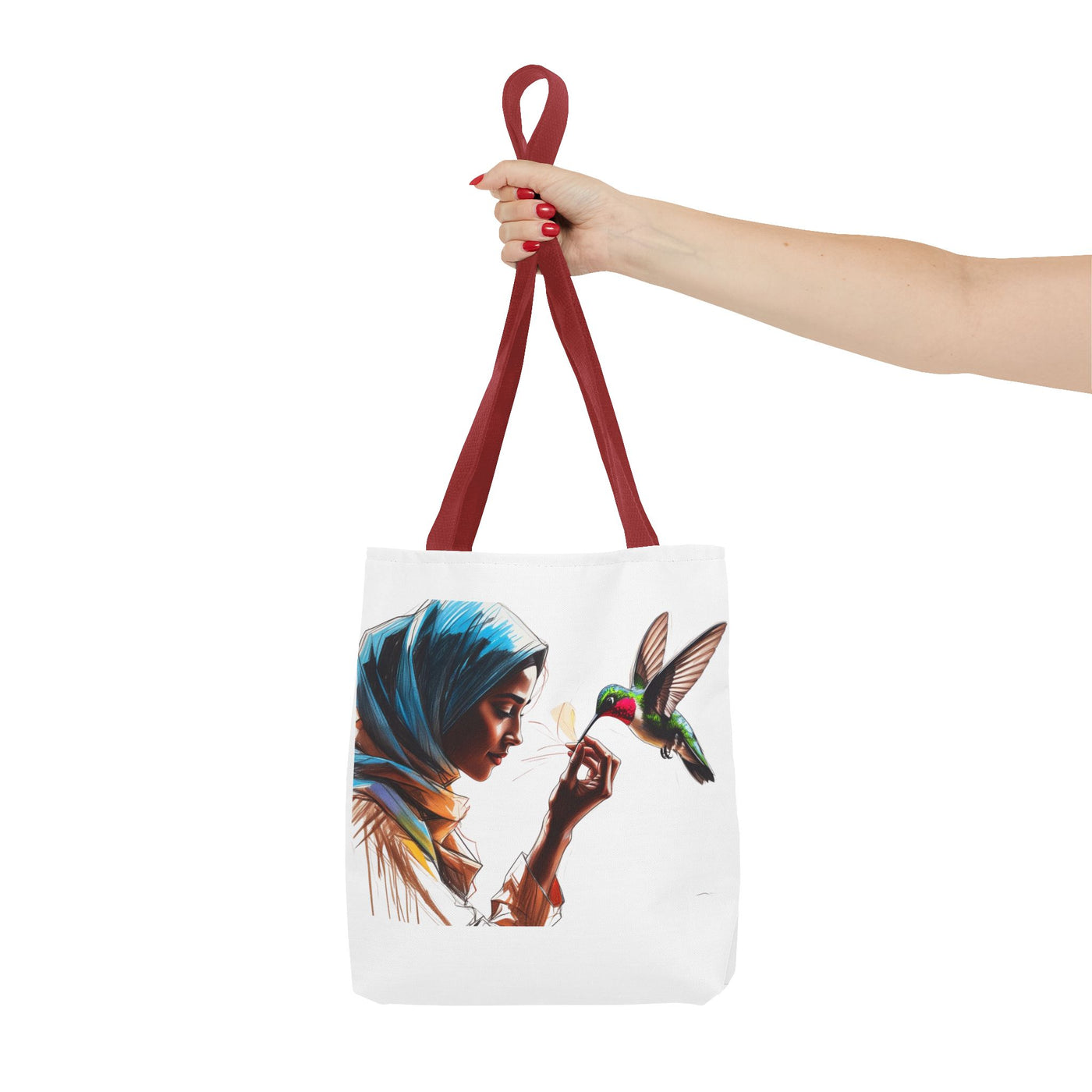 EcoFriendly Tote Bag mit Vogel und Frauenmotiv Perfekt als Geschenk