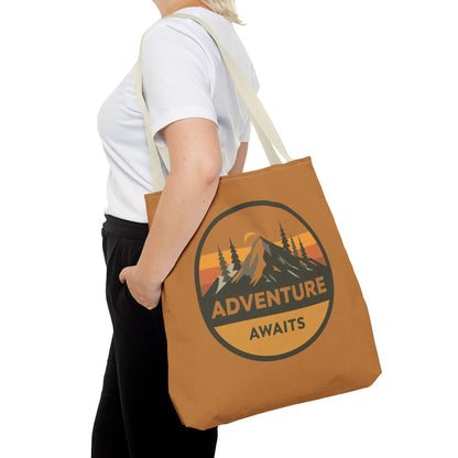 Adventure Awaits Tote Bag | Eco-Friendly Carryall | Hiking Essential | Gift for Outdoor Lovers | Travel Companion | Trendy Shopper