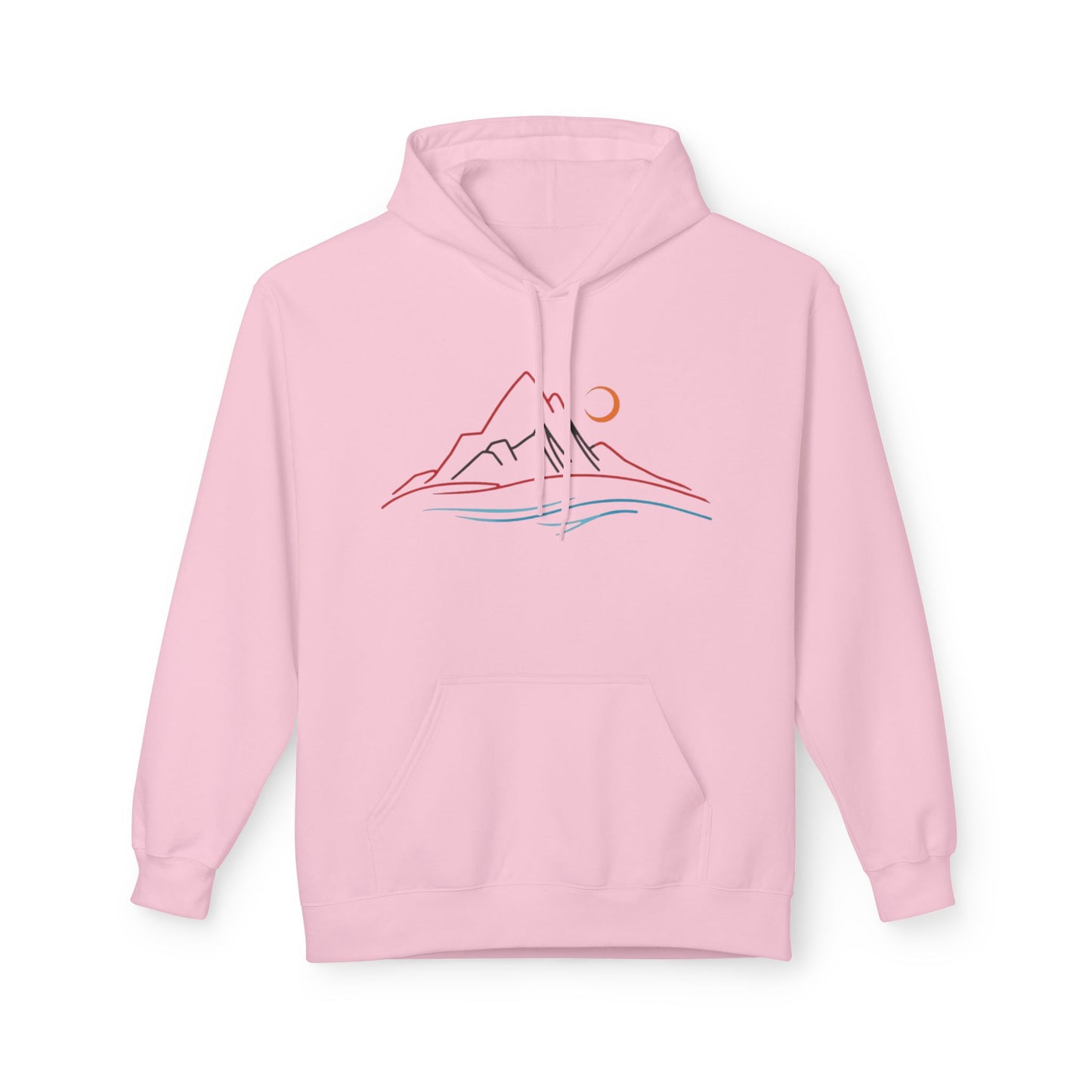 Mountain Sunrise Unisex Fleece Hoodie, Cozy Outdoor Apparel, Gifts for Nature Lovers, Hiking Gear, Fall Fashion