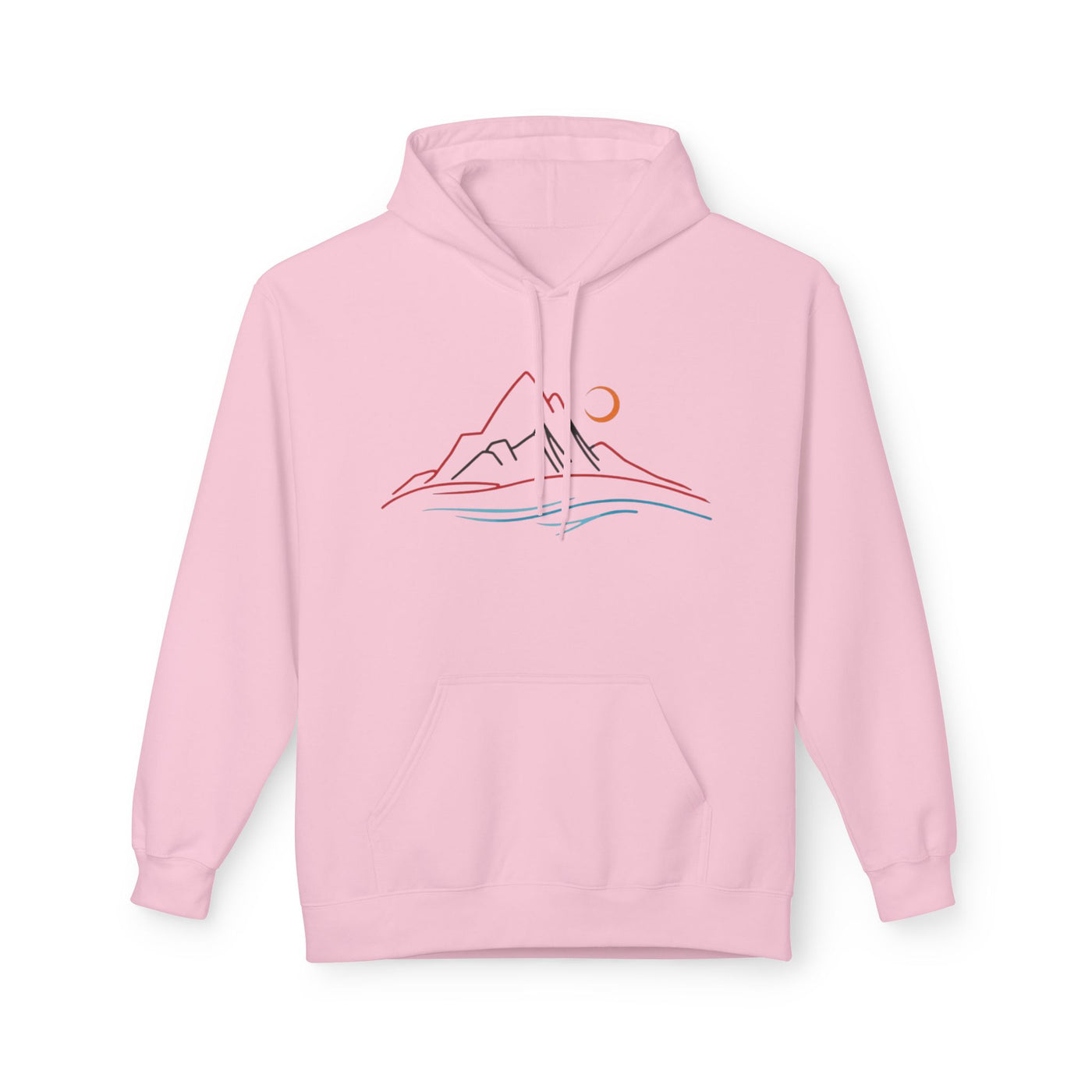 Mountain Sunrise Unisex Fleece Hoodie, Cozy Outdoor Apparel, Gifts for Nature Lovers, Hiking Gear, Fall Fashion