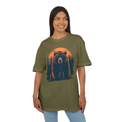 Wild Spirit Bear Oversize T-Shirt – Natur & Adventure Design mit Sonnenuntergang