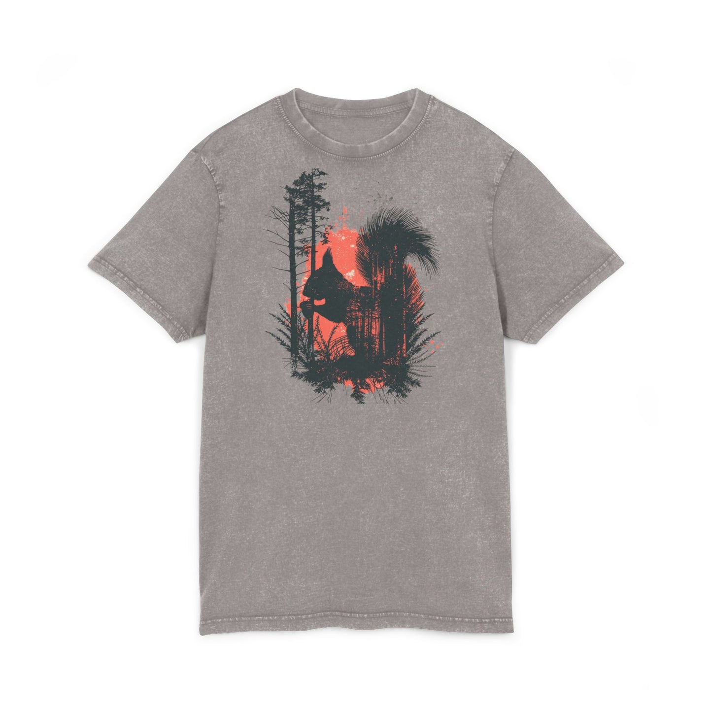 Squirrel Forest Sunset T-Shirt – Eichhörnchen Naturmotiv