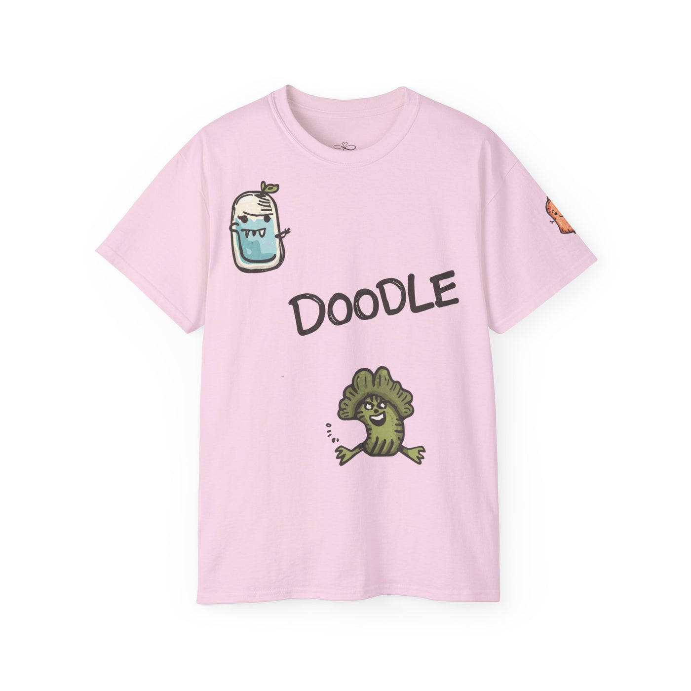 Playful Doodle Graphic Tee for Creative Souls, Fun Gift for Kids, Casual Wear, Art Lovers, Unique Tee