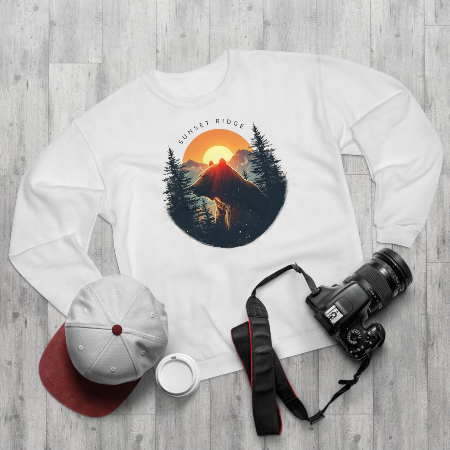 Sunset Ridge Adventure Sweatshirt, Unisex Cozy Crew Neck, Perfect for Nature Lovers, Great for Hiking, Camping, Gift for Outdoor Enthusiasts