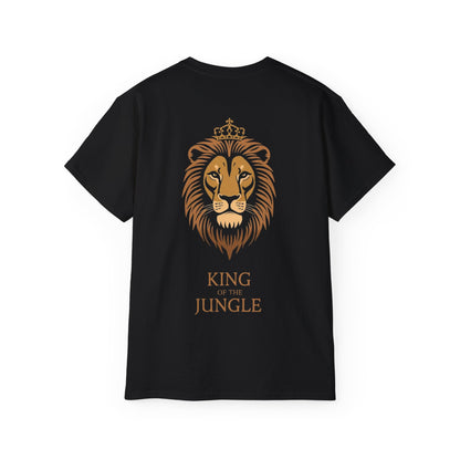 King of the Jungle Lion Tee, Unisex Cotton Shirt, Animal Lover Gift, Jungle-Themed Apparel, Birthday, Nature Enthusiast Wear