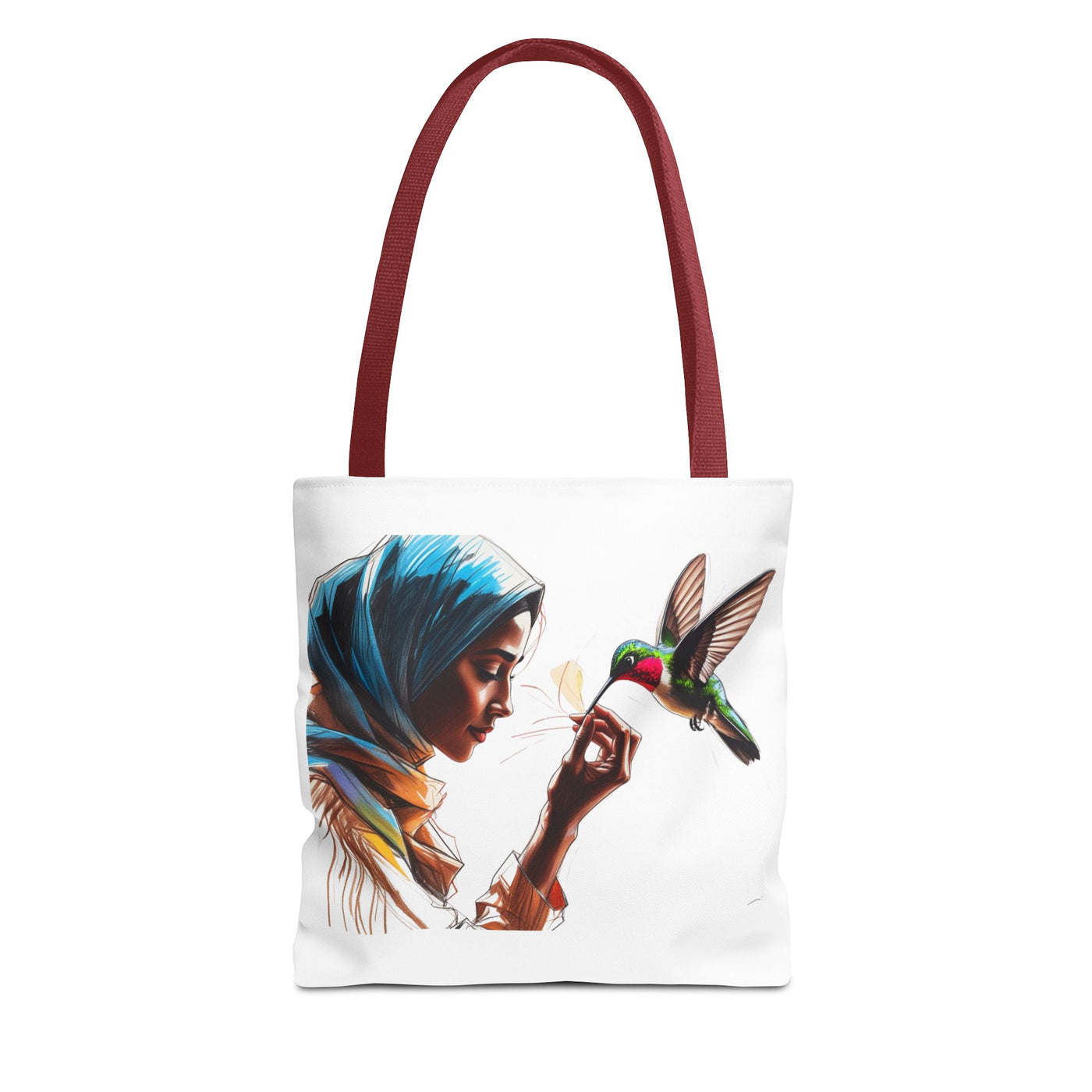 EcoFriendly Tote Bag mit Vogel und Frauenmotiv Perfekt als Geschenk