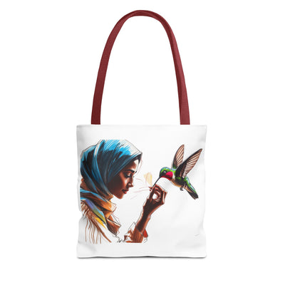 EcoFriendly Tote Bag mit Vogel und Frauenmotiv Perfekt als Geschenk
