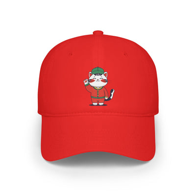 Cute Cat Design Low Profile Baseball Cap, Animal Lover Gift, Casual Fashion Accessory, Unique Birthday Present, Pet Enthusiast Hat