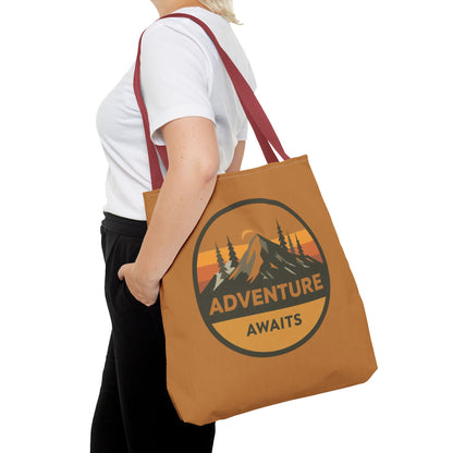 Adventure Awaits Tote Bag | Eco-Friendly Carryall | Hiking Essential | Gift for Outdoor Lovers | Travel Companion | Trendy Shopper