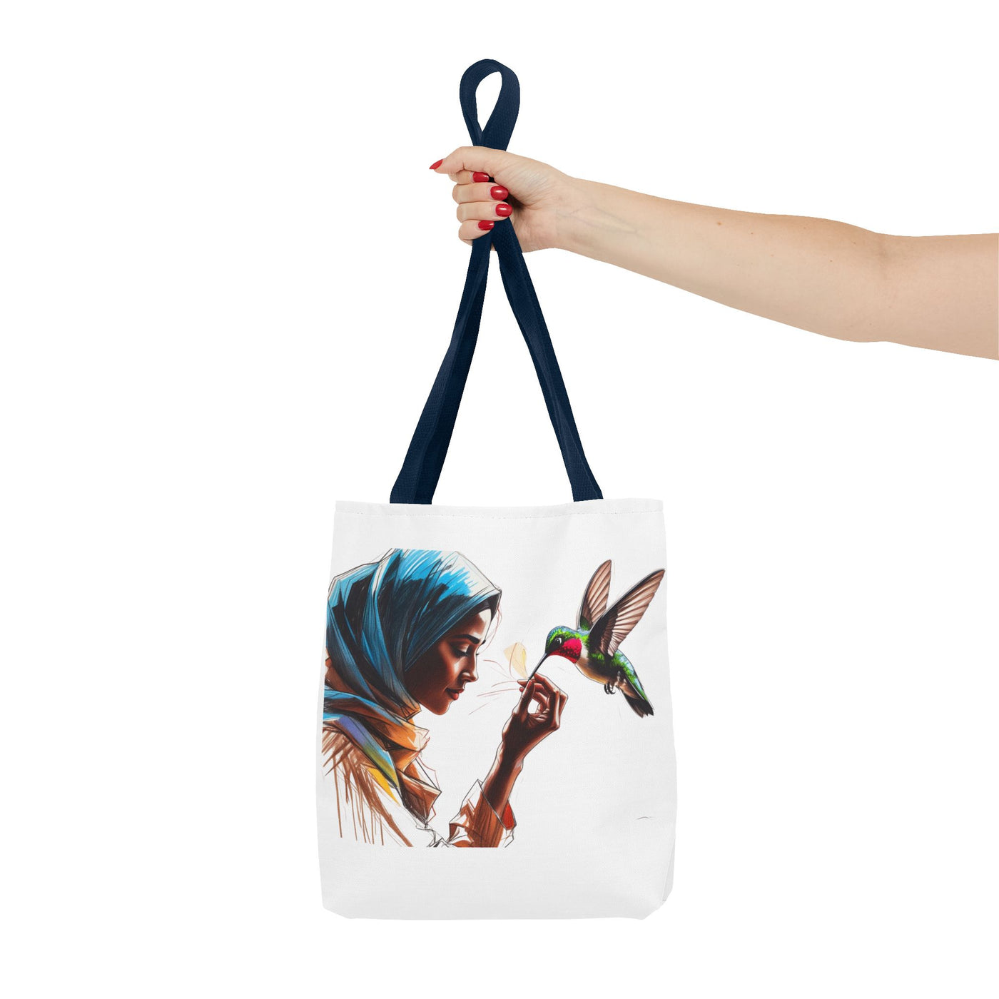 EcoFriendly Tote Bag mit Vogel und Frauenmotiv Perfekt als Geschenk