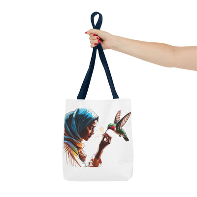 EcoFriendly Tote Bag mit Vogel und Frauenmotiv Perfekt als Geschenk