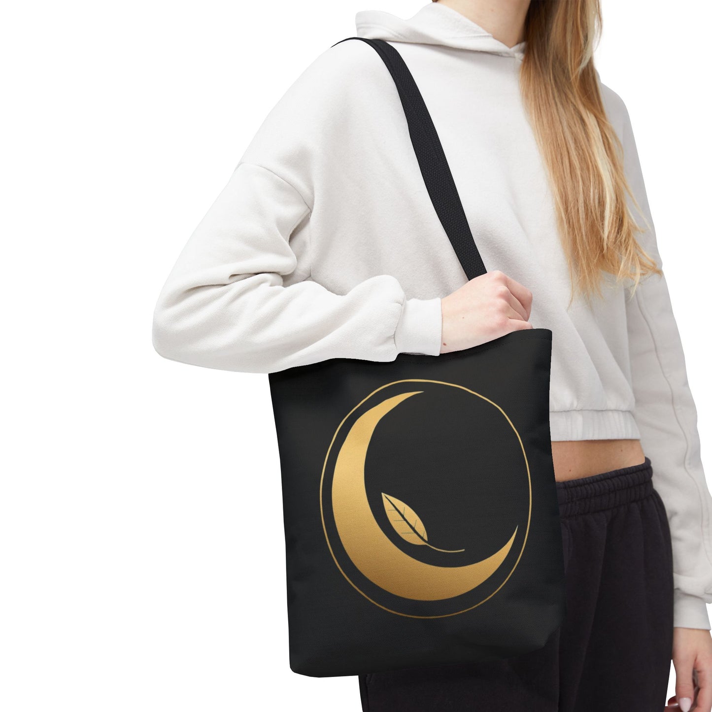 Golden Moon & Leaf Tote – Stilvolle Everyday Bag“