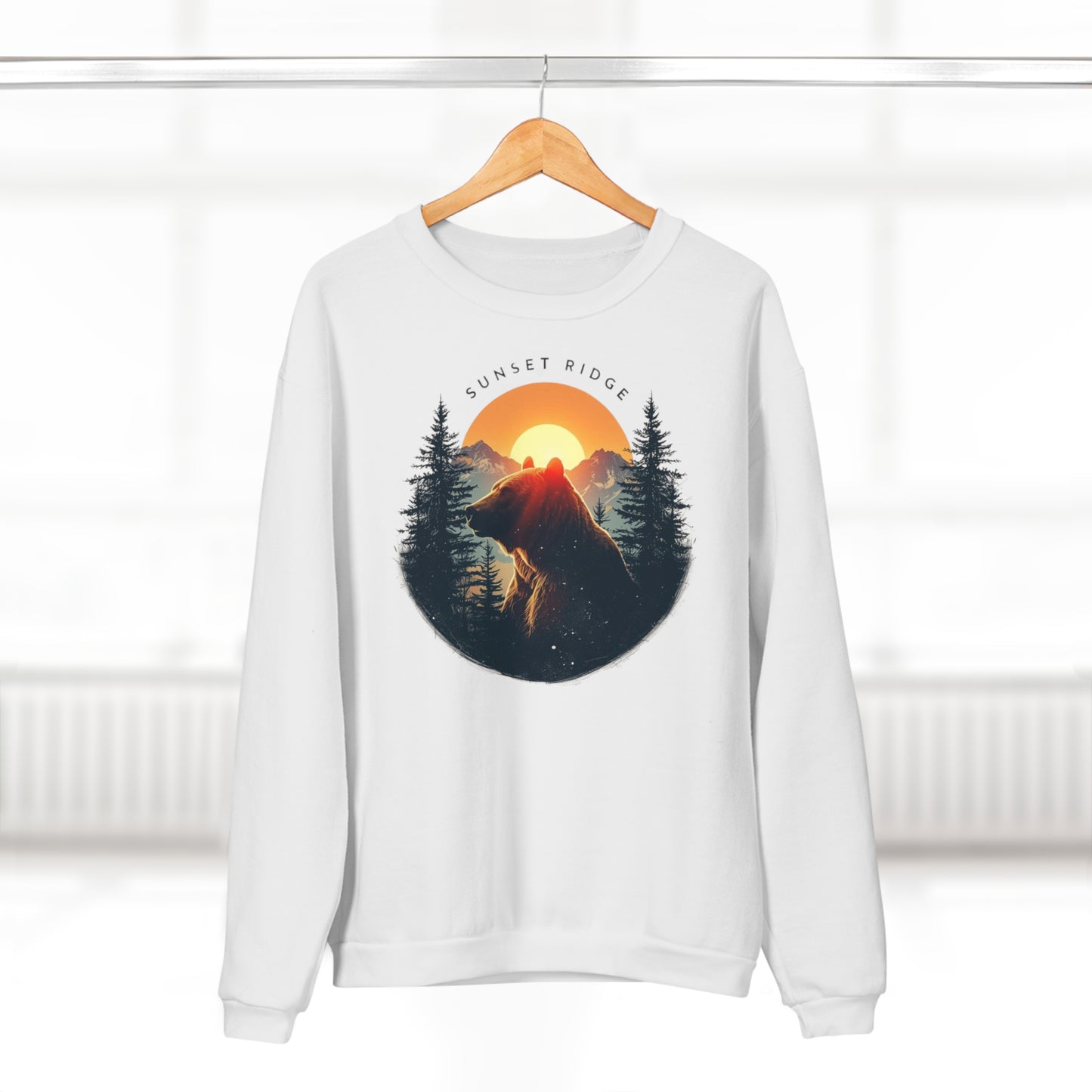 Sunset Ridge Adventure Sweatshirt, Unisex Cozy Crew Neck, Perfect for Nature Lovers, Great for Hiking, Camping, Gift for Outdoor Enthusiasts