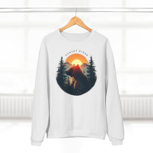 Sunset Ridge Adventure Sweatshirt, Unisex Cozy Crew Neck, Perfect for Nature Lovers, Great for Hiking, Camping, Gift for Outdoor Enthusiasts