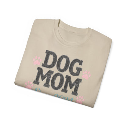 Dog Mom Tee, Cute Dog Lover T-Shirt, Pet Owner Gift, Gift for Dog Lovers, Dog Mom Since 2024 Shirt, Animal Lover Apparel