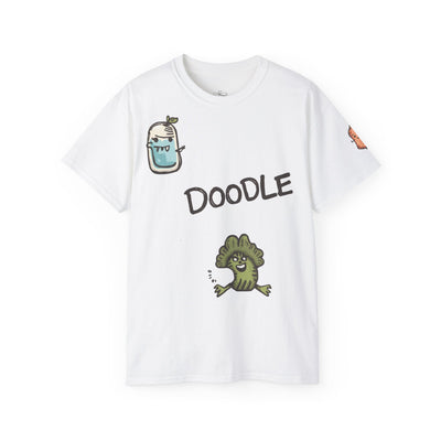 Playful Doodle Graphic Tee for Creative Souls, Fun Gift for Kids, Casual Wear, Art Lovers, Unique Tee