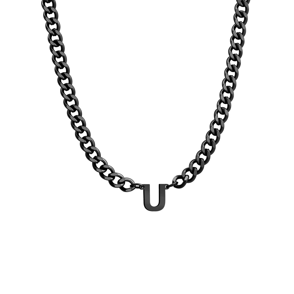 Initial Necklace Chain Initial Necklace Personalized Letter