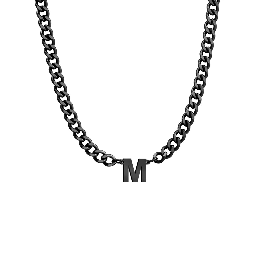 Initial Necklace Chain Initial Necklace Personalized Letter
