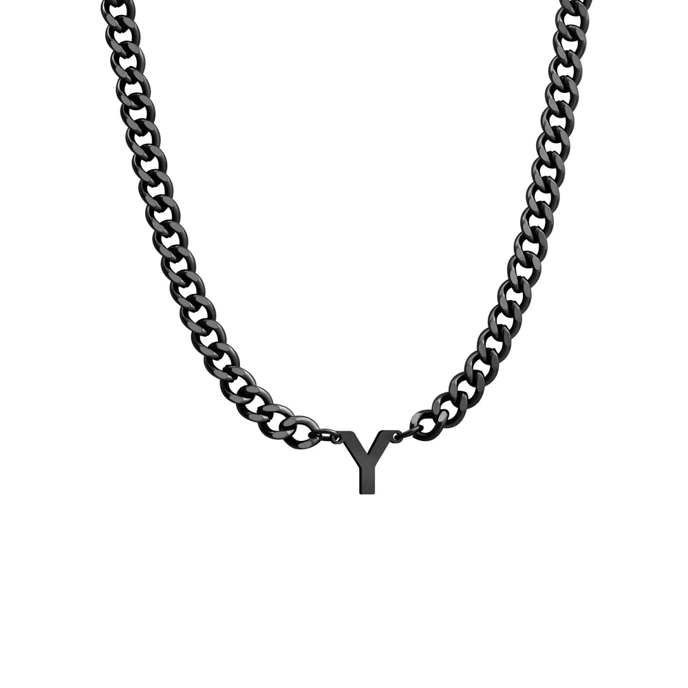 Initial Necklace Chain Initial Necklace Personalized Letter