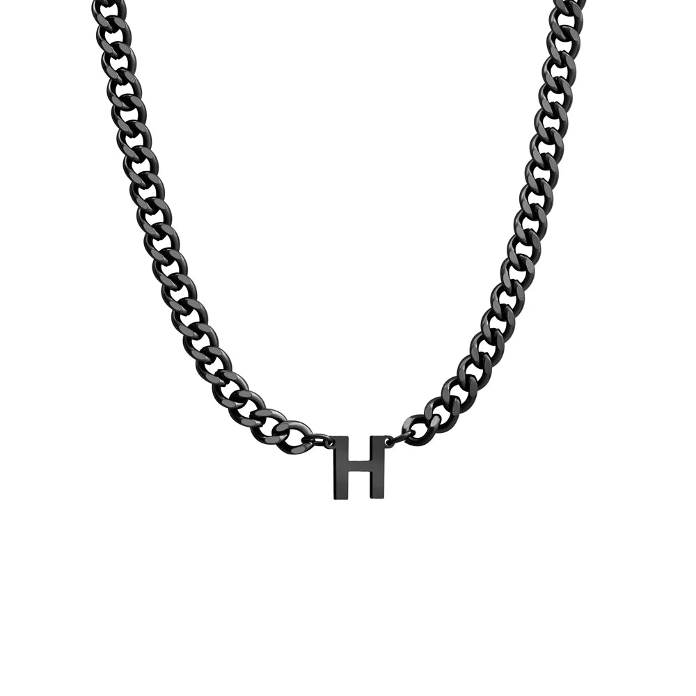 Initial Necklace Chain Initial Necklace Personalized Letter