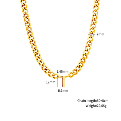 Initial Necklace Chain Initial Necklace Personalized Letter