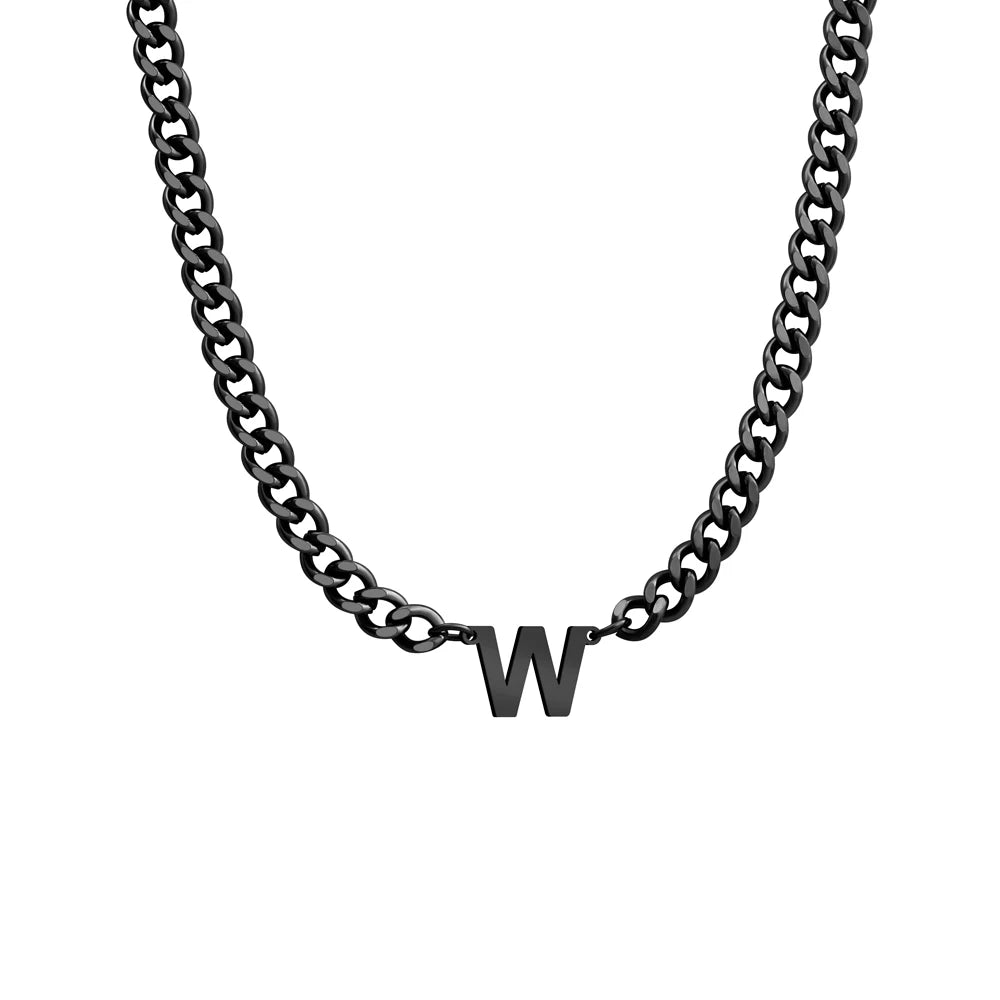Initial Necklace Chain Initial Necklace Personalized Letter