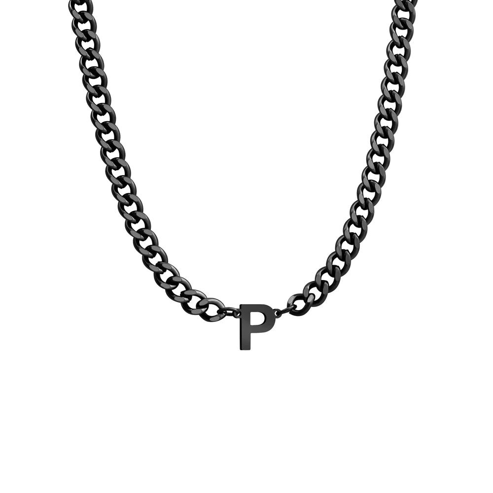 Initial Necklace Chain Initial Necklace Personalized Letter