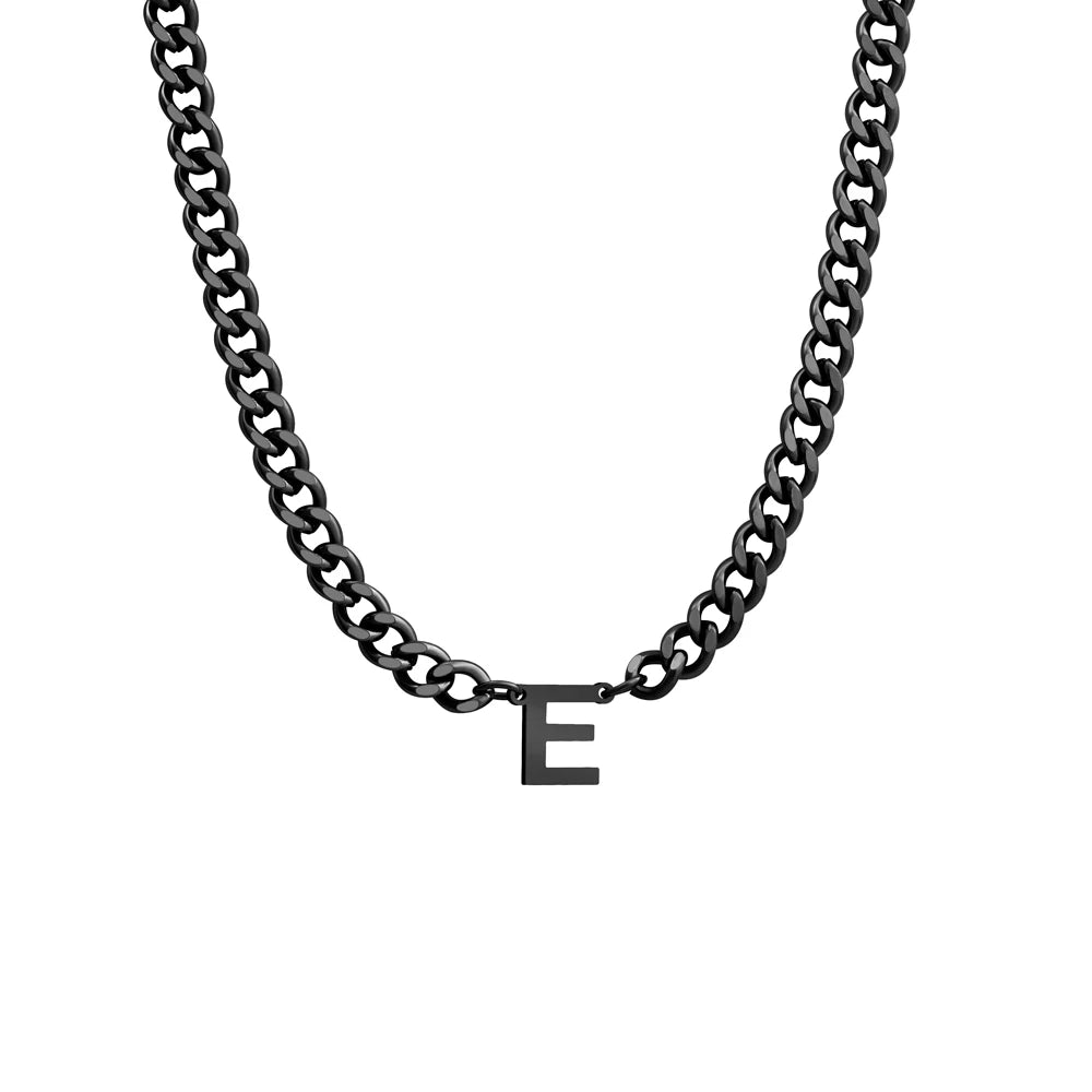 Initial Necklace Chain Initial Necklace Personalized Letter