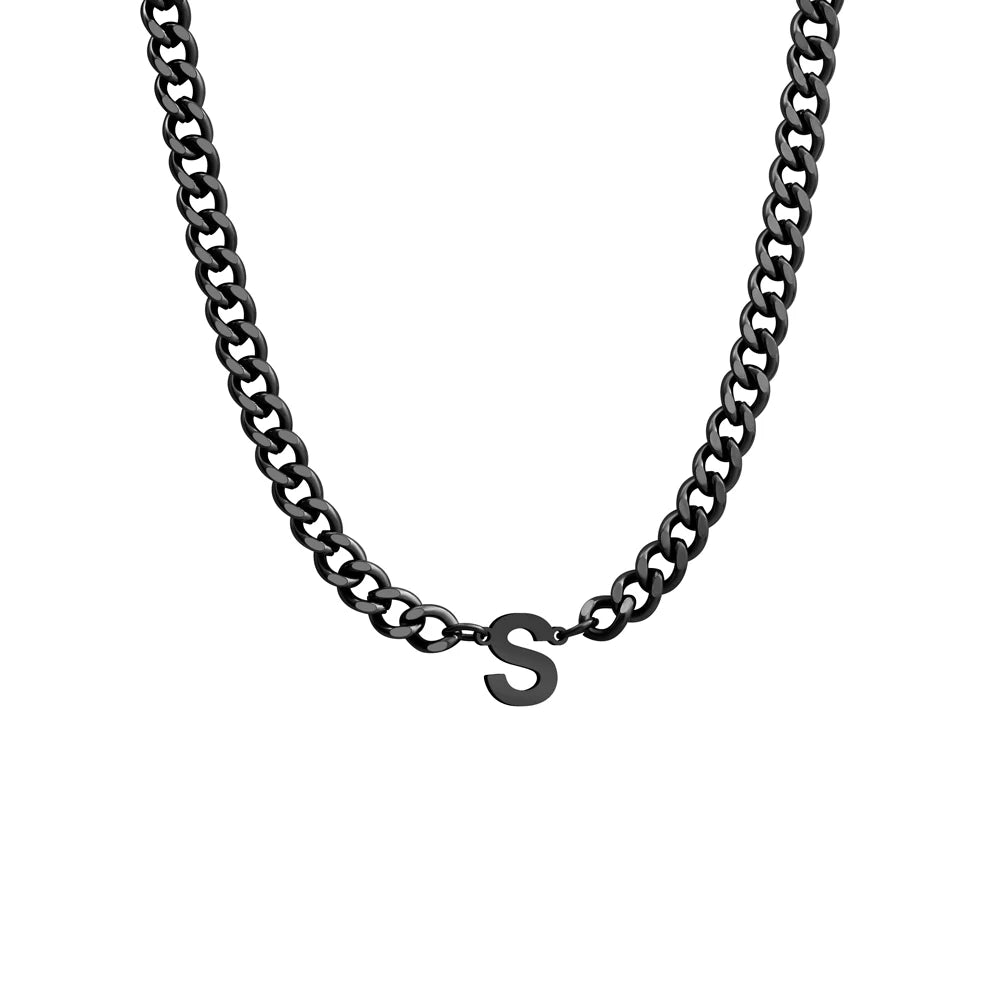 Initial Necklace Chain Initial Necklace Personalized Letter