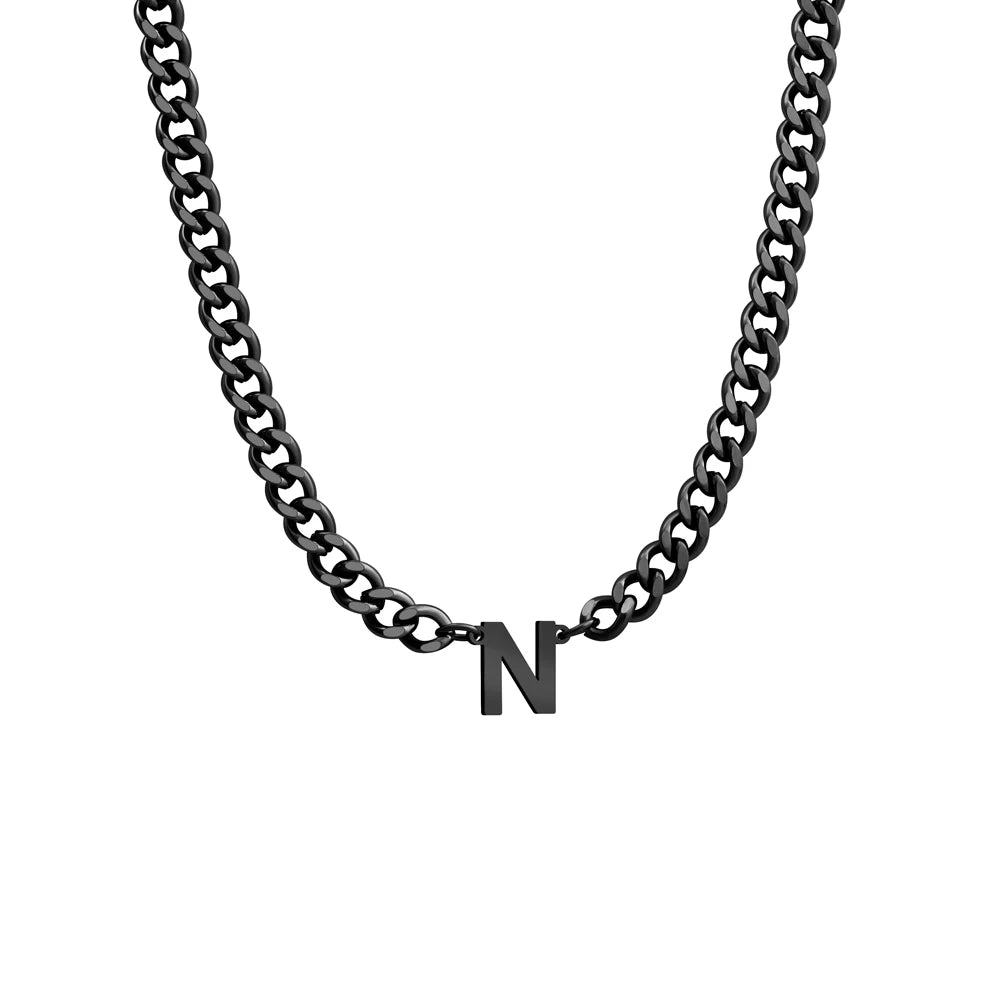 Initial Necklace Chain Initial Necklace Personalized Letter