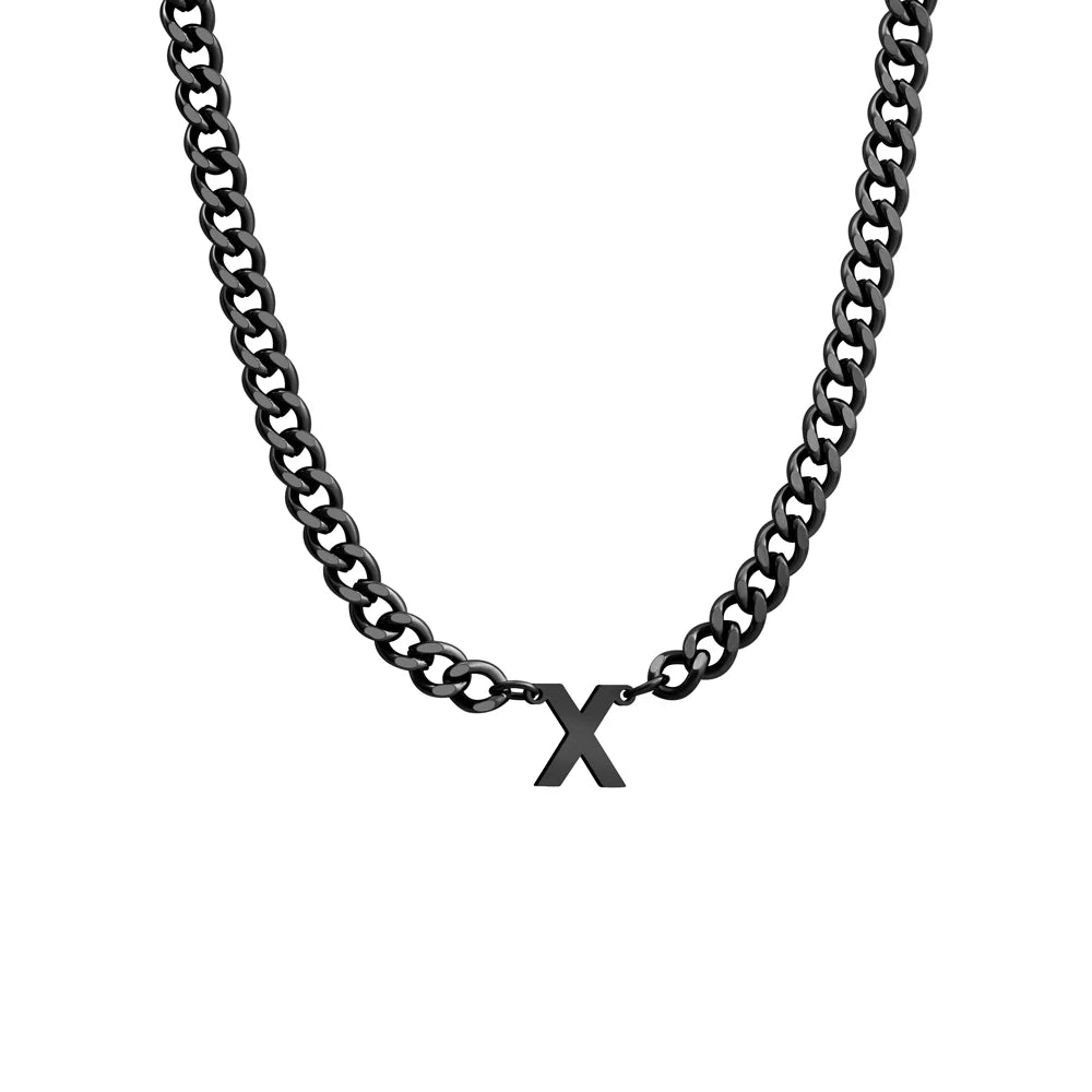 Initial Necklace Chain Initial Necklace Personalized Letter