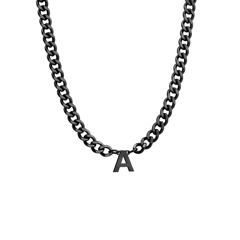 Initial Necklace Chain Initial Necklace Personalized Letter