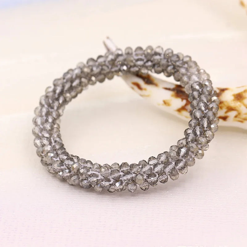 Bracelets for Women Fashion Multilayer Crystal Beads Woven Bracelet Jewelry Female Girl Gifts Accessories Wholesale
