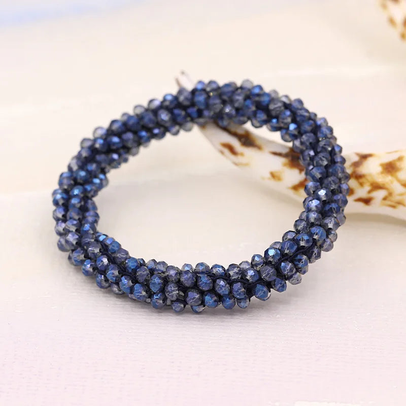 Bracelets for Women Fashion Multilayer Crystal Beads Woven Bracelet Jewelry Female Girl Gifts Accessories Wholesale