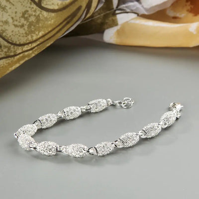 Bracelet For Women Elegant Anti-rust Women Silver Plated Hollow Ball Bangle Chain for Travel Jewellery Women Bracelets