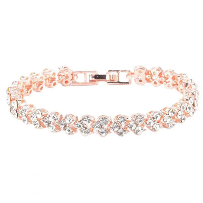 Elegant Bracelet for Women Chain Cubic Zircon Rhinestone Shiny Inlaid Bangle Bracelet Gifts