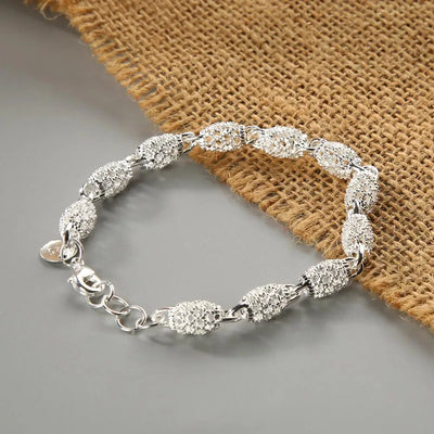 Bracelet For Women Elegant Anti-rust Women Silver Plated Hollow Ball Bangle Chain for Travel Jewellery Women Bracelets