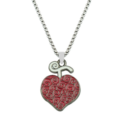 Anime Necklace for Women Men Metal Necklaces Ace Law Cursed Devil Fruit Jewelry Pendant Chains Choker Collares