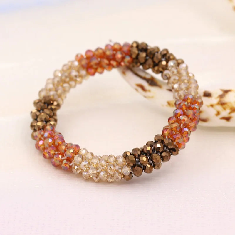 Bracelets for Women Fashion Multilayer Crystal Beads Woven Bracelet Jewelry Female Girl Gifts Accessories Wholesale