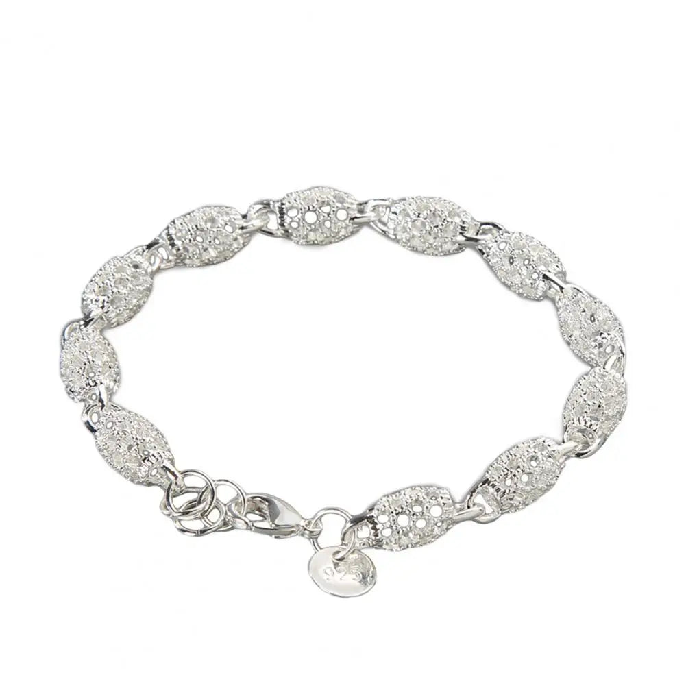 Bracelet For Women Elegant Anti-rust Women Silver Plated Hollow Ball Bangle Chain for Travel Jewellery Women Bracelets
