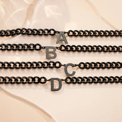 Initial Necklace Chain Initial Necklace Personalized Letter