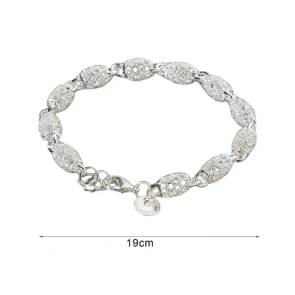 Bracelet For Women Elegant Anti-rust Women Silver Plated Hollow Ball Bangle Chain for Travel Jewellery Women Bracelets