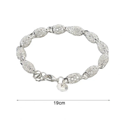 Bracelet For Women Elegant Anti-rust Women Silver Plated Hollow Ball Bangle Chain for Travel Jewellery Women Bracelets