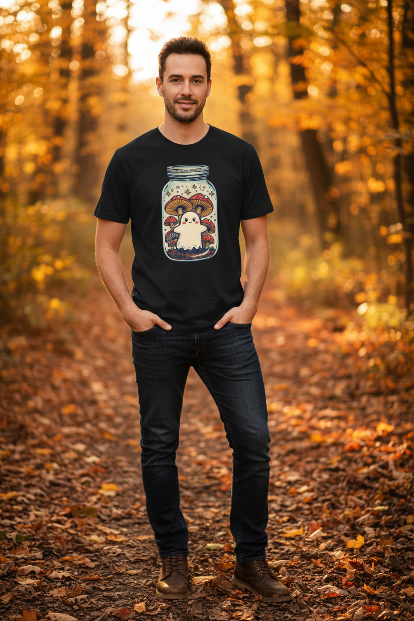 Mann trägt Whimsical Ghost Tee